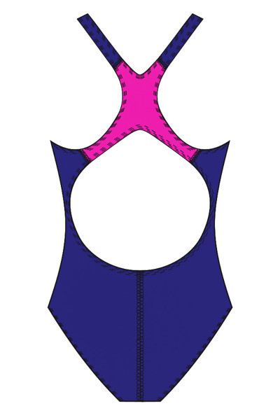 Schwimmanzug Damen, ergonomische Träger , sportiv. Beinausschnitt