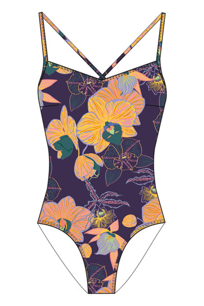 Damen Badeanzug vorne und hinten gefüttert