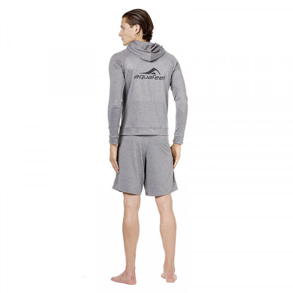 Trainingsjacke Herren grau Kapuze