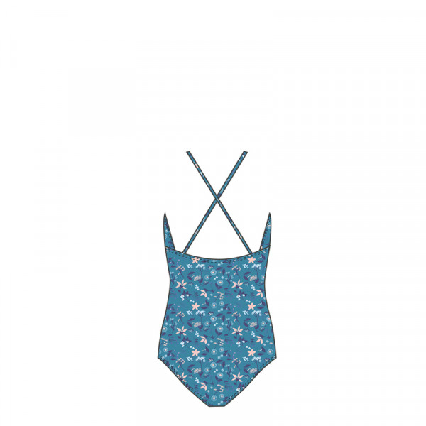 Mädchen Badeanzug vorne und hinten gefüttert