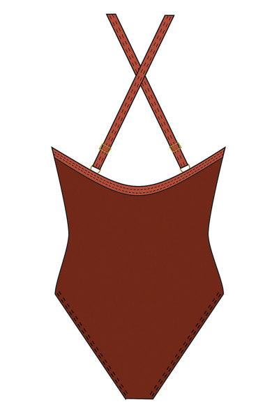 Badeanzug Damen gefüttert mit Schalen