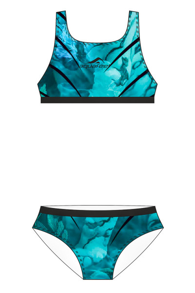 Damen Bikini sportiver Beinausschnitt 