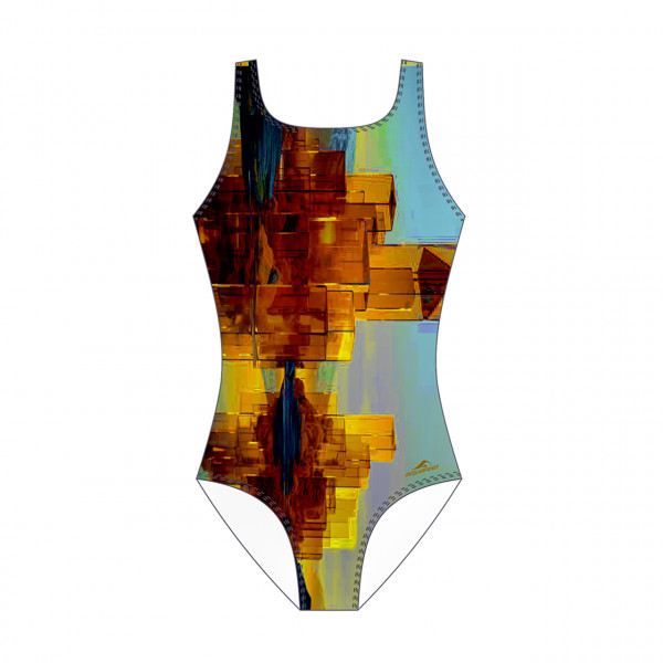 Damen Badeanzug sportlicher Beinausschnitt