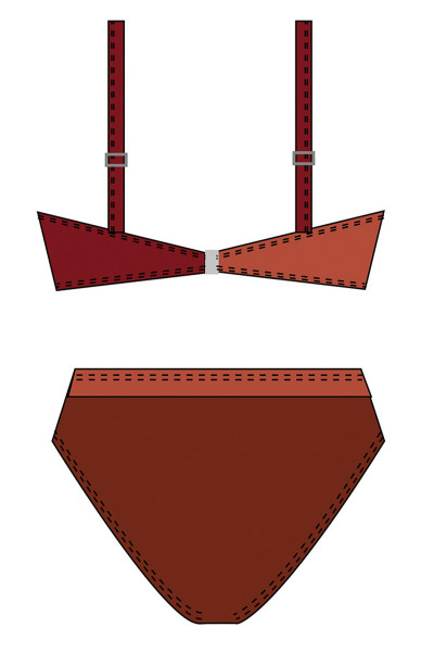 Bügelbikini Damen gefüttert