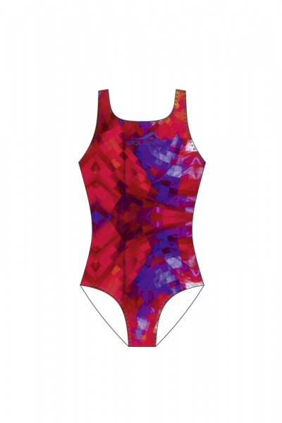 Badeanzug Damen Aquafeelback sportiver Beinausschnitt