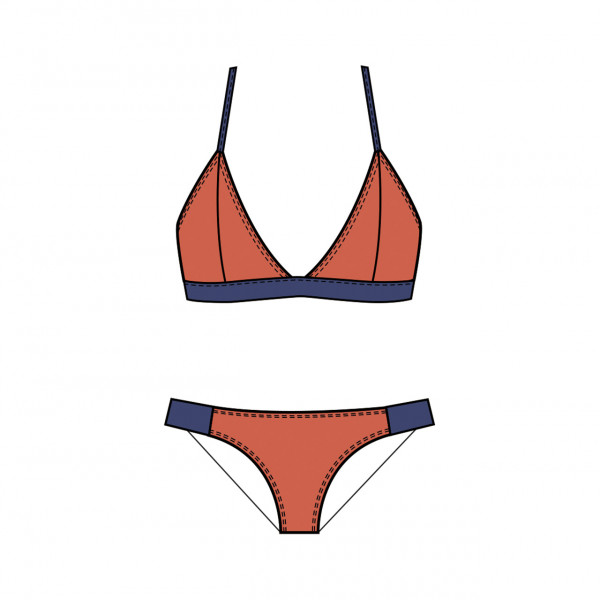 Damen Bikini gefüttert mit herausnehmbaren Soft Cups