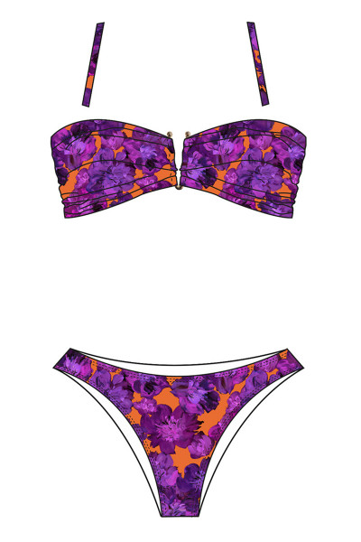 Bikini Damen mit Schalen gefüttert