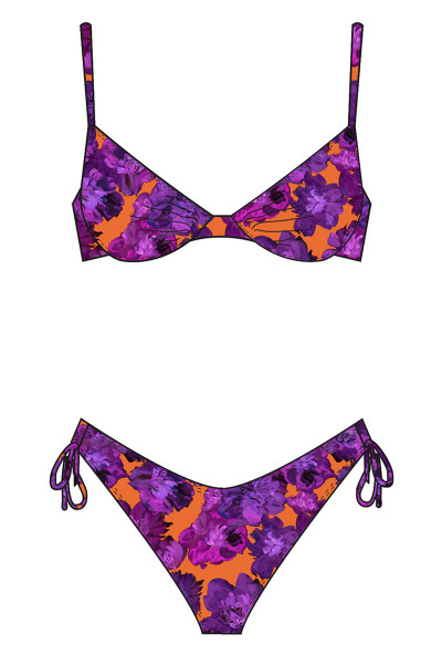 Bikini Damen mit Formbügel floral
