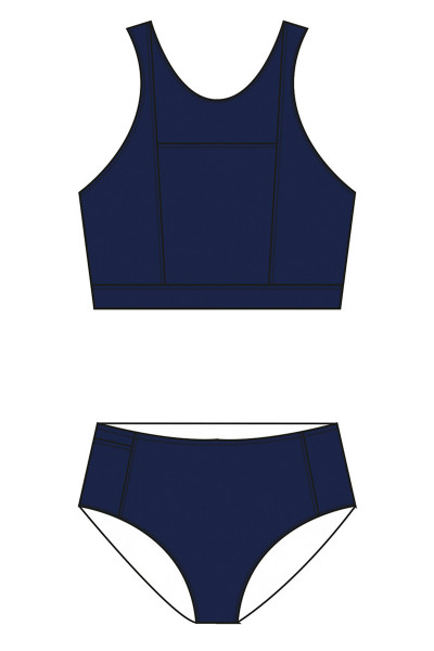 Bikini Damen gefüttert Hose mit Taschen